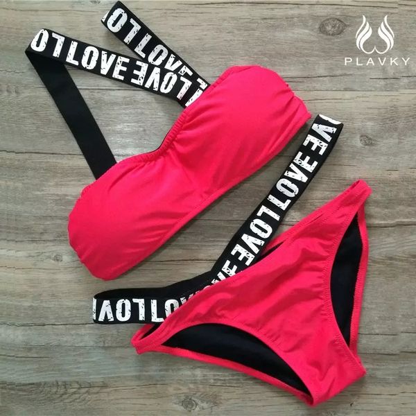 new swimwear women push up bikini ladies bandage swimsuit love letter printed girl beach wear bandeau bikini set, White;black
new swimwear women push up bikini ladies bandage swimsuit love letter printed girl beach wear bandeau bikini set, White;black