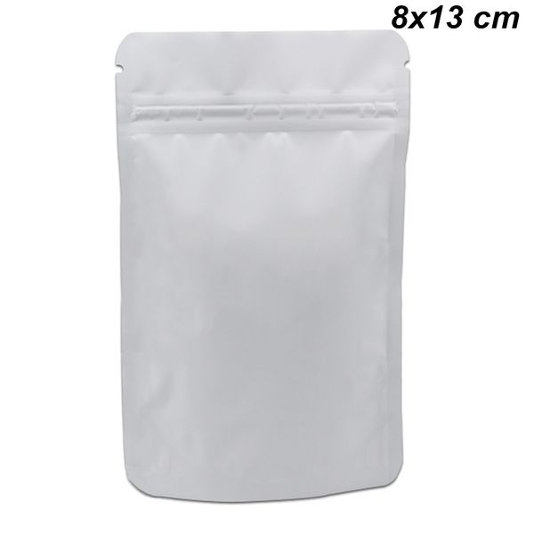 8x13 cm 100pcs matte white doypack pure mylar foil zipper lock food storage pouch food stand up aluminum foil food grade packing pack bag
8x13 cm 100pcs matte white doypack pure mylar foil zipper lock food storage pouch food stand up aluminum foil food grade packing pack bag