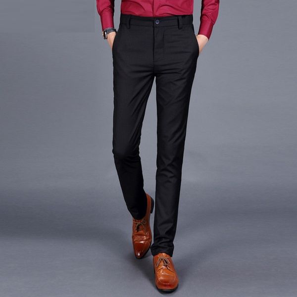 2018 men's business casual pants fashion designer 100% cotton skinny autumn pants men fitness leisure mens long classic trouser, Black
2018 men's business casual pants fashion designer 100% cotton skinny autumn pants men fitness leisure mens long classic trouser, Black