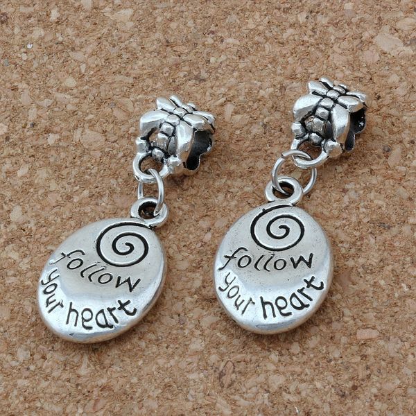 mic .100pcs/lot dangle ancient silver alloy oval " follow your heart "charm big hole beads fit european charm bracelet jewelry 12, Bronze;silver
mic .100pcs/lot dangle ancient silver alloy oval " follow your heart "charm big hole beads fit european charm bracelet jewelry 12, Bronze;silver