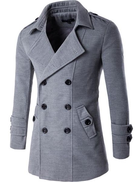 mens brand designer jackets woolen overcoat turn down collar long length solid color outerwear male coat, Black
mens brand designer jackets woolen overcoat turn down collar long length solid color outerwear male coat, Black