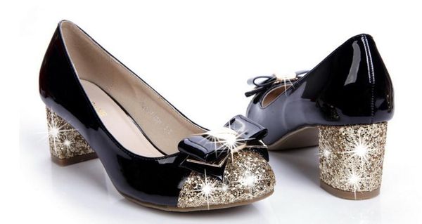 send 2018 new style coarse heel shallow mouth single shoes women's middle heel round head and spring and autumn shoes, Black
send 2018 new style coarse heel shallow mouth single shoes women's middle heel round head and spring and autumn shoes, Black