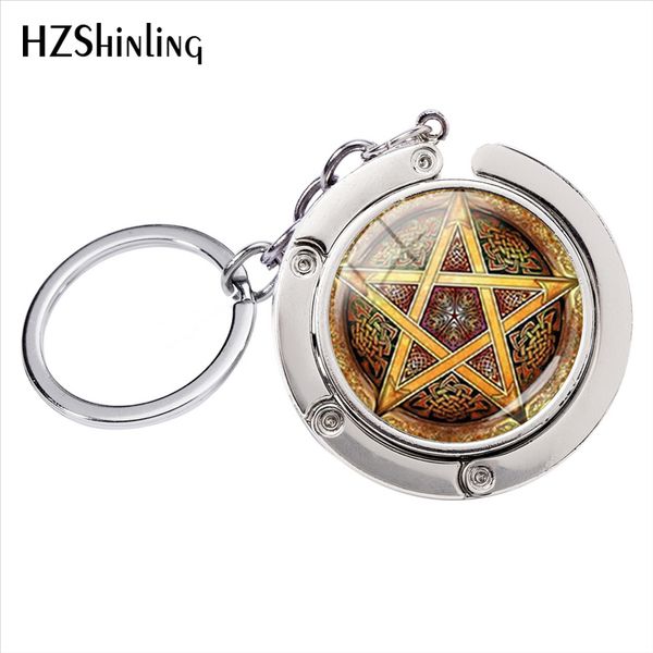 vintage pentagram , pentacle occult wiccan bag hanger glass cabochon silver alloy key rings
vintage pentagram , pentacle occult wiccan bag hanger glass cabochon silver alloy key rings