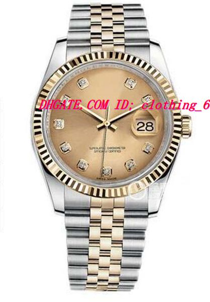 luxury wristwatch champagne diamond dial jubilee bracelet two tone mens watch 36mm automatic men's watch watches, Slivery;brown
luxury wristwatch champagne diamond dial jubilee bracelet two tone mens watch 36mm automatic men's watch watches, Slivery;brown