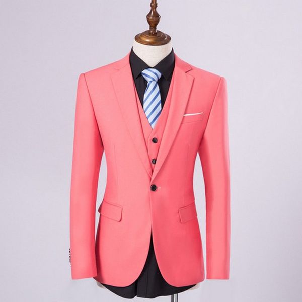 2018 men suits pink notched lapel wedding suits evening dress custom made bridegroom slim fit formal groomsmen tuxedos man prom 3piece, Black;gray
2018 men suits pink notched lapel wedding suits evening dress custom made bridegroom slim fit formal groomsmen tuxedos man prom 3piece, Black;gray
