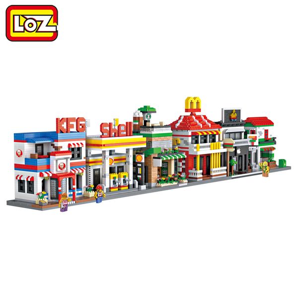 

LOZ мини розничный магазин магазин кафе Макдональд город блоки улица 3D модель развивающие игрушки ребенок взрослые игрушки