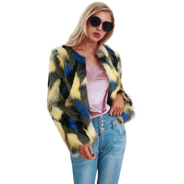 women faux fur jacket shaggy fluffy mix color long sleeve warm slim luxury outerwear streetwear plus size 3xl korean style coat, Black
women faux fur jacket shaggy fluffy mix color long sleeve warm slim luxury outerwear streetwear plus size 3xl korean style coat, Black