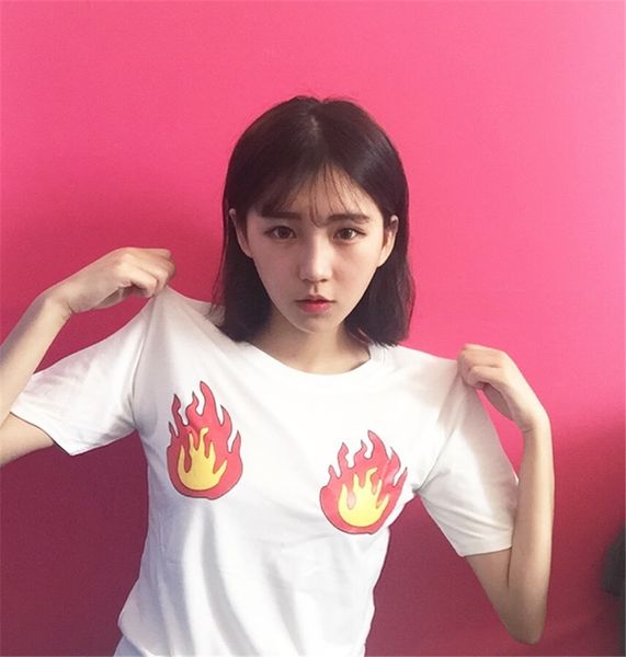 yemuseed 2017 new fashion o-neck fire printed t shirt women girl harajuku short sleeve hipster t-shirt tees wmt305, White
yemuseed 2017 new fashion o-neck fire printed t shirt women girl harajuku short sleeve hipster t-shirt tees wmt305, White