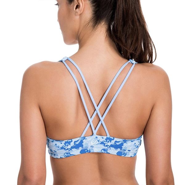 women's workout cross back soft fit light support sports bra yoga top, White;black
women's workout cross back soft fit light support sports bra yoga top, White;black