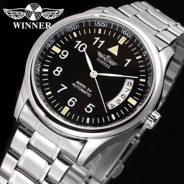 winner men watch automatic mechanical mens watches army sport date steel band skeleton male clock 0135, Slivery;brown
winner men watch automatic mechanical mens watches army sport date steel band skeleton male clock 0135, Slivery;brown