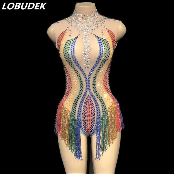 rainbow color tassels mesh perspective bodysuit colorful rhinestones bodysuits one piece nightclub bar dj female singer costume, Black;white
rainbow color tassels mesh perspective bodysuit colorful rhinestones bodysuits one piece nightclub bar dj female singer costume, Black;white
