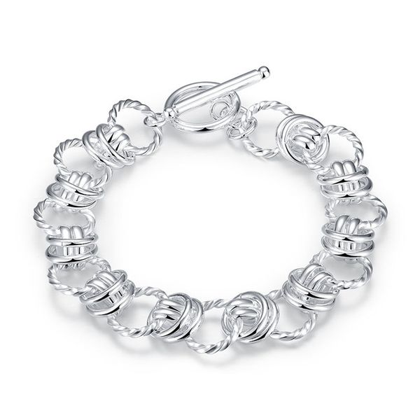 double loop to hand chain - added brand sterling silver plated bracelet ; brand new men and women 925 silver bracelet spb072, Black
double loop to hand chain - added brand sterling silver plated bracelet ; brand new men and women 925 silver bracelet spb072, Black