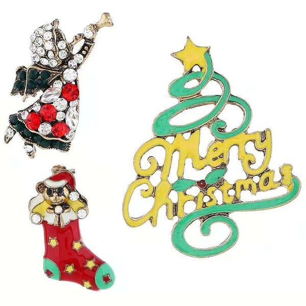merry christmas angle brooch pins gift sock santa claus christmas tree brooches set sweater suit holiday jewelry set accessories, Gray
merry christmas angle brooch pins gift sock santa claus christmas tree brooches set sweater suit holiday jewelry set accessories, Gray