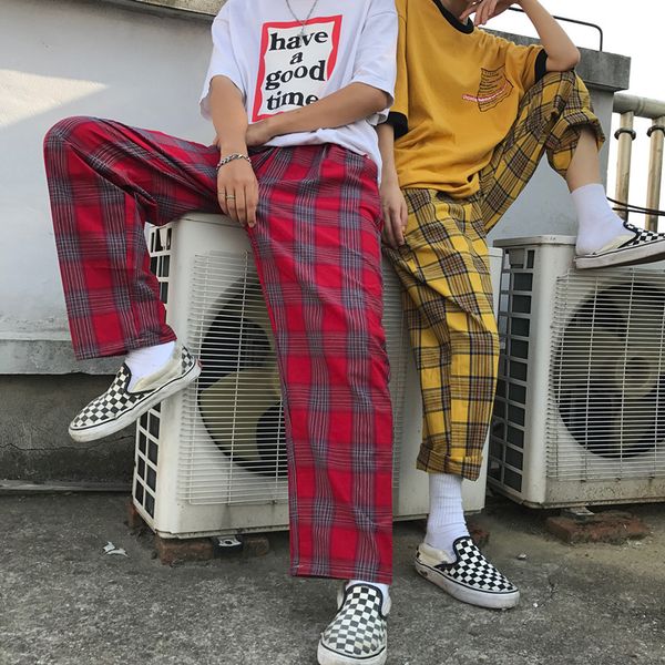 runway 2018 fashion women's pants korean version ins harajuku style loose full length plaid mid waist streetwear wide leg pants, Black;white
runway 2018 fashion women's pants korean version ins harajuku style loose full length plaid mid waist streetwear wide leg pants, Black;white