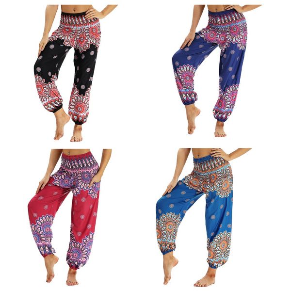elastic waist yoga pants wide leg pants fitness ladies high waist yoga print thailand bohemian sweatpants, White;red
elastic waist yoga pants wide leg pants fitness ladies high waist yoga print thailand bohemian sweatpants, White;red