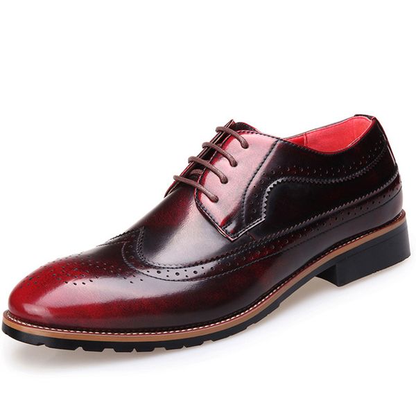 luxury handmade brogue men formal shoes british style male business dress shoes lace up pointed toe flats, Black
luxury handmade brogue men formal shoes british style male business dress shoes lace up pointed toe flats, Black