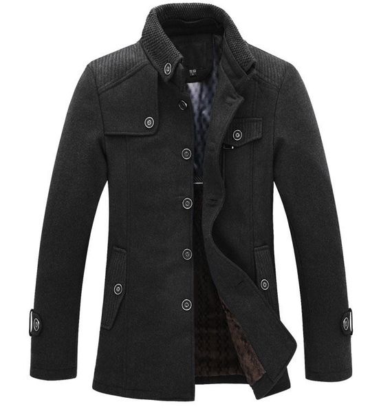business casual men's wool jackets autumn winter mens standing collar thick coats male solid color single-breasted warm outwears, Black;brown
business casual men's wool jackets autumn winter mens standing collar thick coats male solid color single-breasted warm outwears, Black;brown