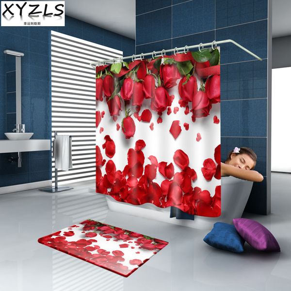 xyzls 2017 new buerfly / red rose 3d waterproof shower curtain bathroom polyester curtains customized
xyzls 2017 new buerfly / red rose 3d waterproof shower curtain bathroom polyester curtains customized