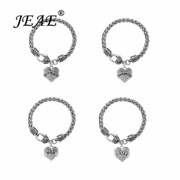 friend crystal heart silver color chain bracelets for women family mom sister daughter charm bracelet christmas jewelry, Golden;silver
friend crystal heart silver color chain bracelets for women family mom sister daughter charm bracelet christmas jewelry, Golden;silver