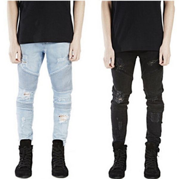 reppunk 2018 mens skinny distressed slim elastic biker jeans hip hop male personality fashion solid ripped denim trousers, Blue
reppunk 2018 mens skinny distressed slim elastic biker jeans hip hop male personality fashion solid ripped denim trousers, Blue