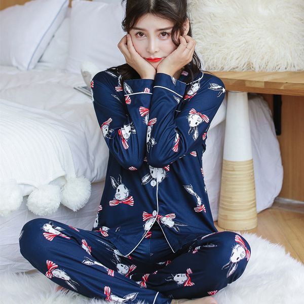 2018 autumn women comfortable cotton pajama set girl print pink pyjama set long sleeve sleepwear suit nightgown casual homewear, Blue;gray
2018 autumn women comfortable cotton pajama set girl print pink pyjama set long sleeve sleepwear suit nightgown casual homewear, Blue;gray
