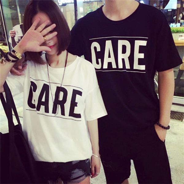 summer women girlfriend couples short sleeve care letters loose t shirt tee, Tan;black
summer women girlfriend couples short sleeve care letters loose t shirt tee, Tan;black