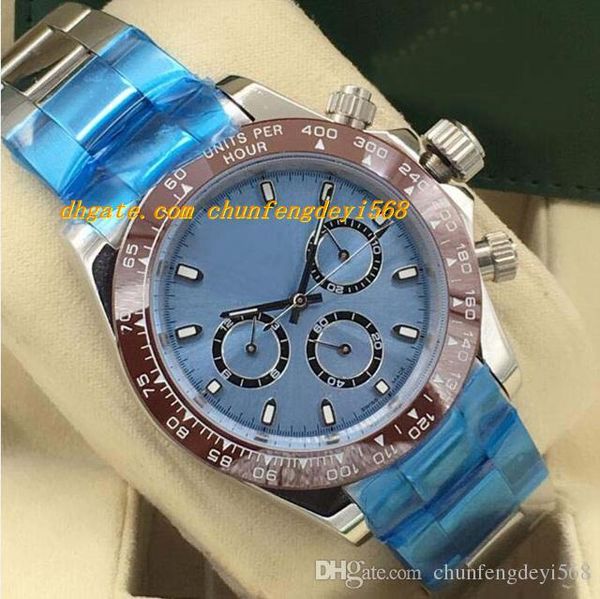 2019 luxury watches 116520 stainless steel bracelet blue dial 40mm watch automatic fashion brand men's watch wristwatch, Slivery;brown
2019 luxury watches 116520 stainless steel bracelet blue dial 40mm watch automatic fashion brand men's watch wristwatch, Slivery;brown