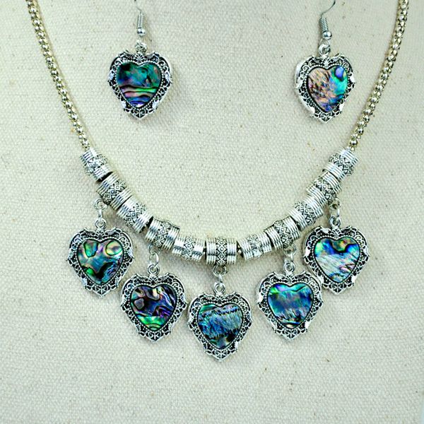 10 sets fashion design abalone shell jewelry set vintage antique silver women famale pendant necklace earring sets lr4113
10 sets fashion design abalone shell jewelry set vintage antique silver women famale pendant necklace earring sets lr4113