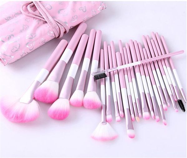 24pcs pink makeup brushes set pro blush foundation powder brush kit cosmetic beauty tools with pink heart bag case
24pcs pink makeup brushes set pro blush foundation powder brush kit cosmetic beauty tools with pink heart bag case