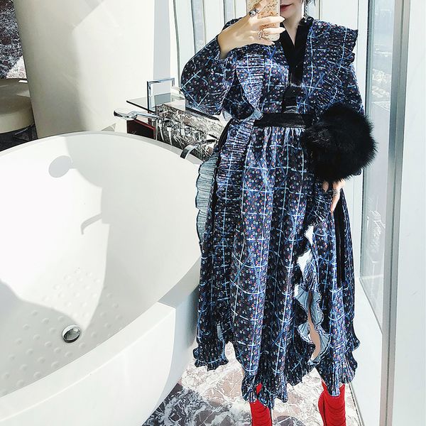 superaen korean style vintage print women ruffles dress 2018 new women's spring loose velvet belt dress wild women, White;black
superaen korean style vintage print women ruffles dress 2018 new women's spring loose velvet belt dress wild women, White;black