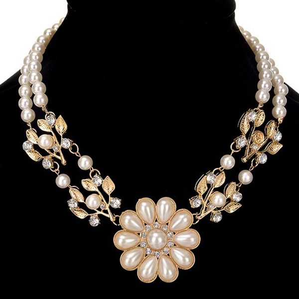 wedding jewelry delicated necklace for girls ladies gold plated fake pearl leaf choker necklaces party jewelry accessories bib necklaces, Golden;silver
wedding jewelry delicated necklace for girls ladies gold plated fake pearl leaf choker necklaces party jewelry accessories bib necklaces, Golden;silver