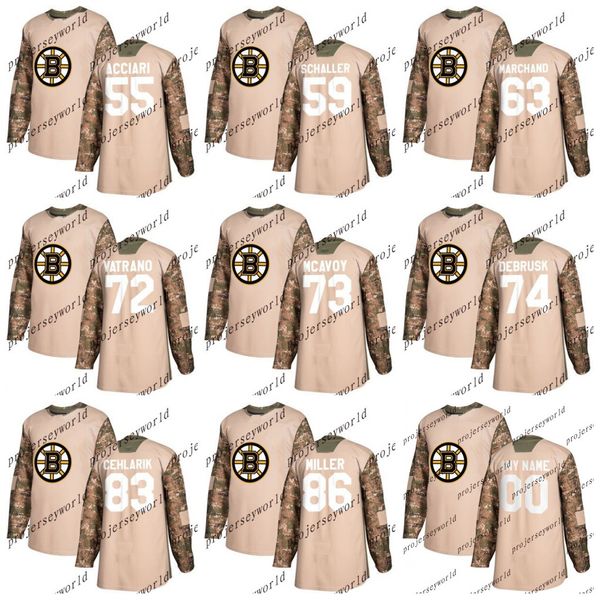 2018 Camo Veteran Day Boston Bruins 55 Noel Acciari 59 Tim Schaller 63 Brad Marchand 72 Frank Vatrano 73 Charlie McAvoy Hockey Jerseys
2018 Camo Veteran Day Boston Bruins 55 Noel Acciari 59 Tim Schaller 63 Brad Marchand 72 Frank Vatrano 73 Charlie McAvoy Hockey Jerseys