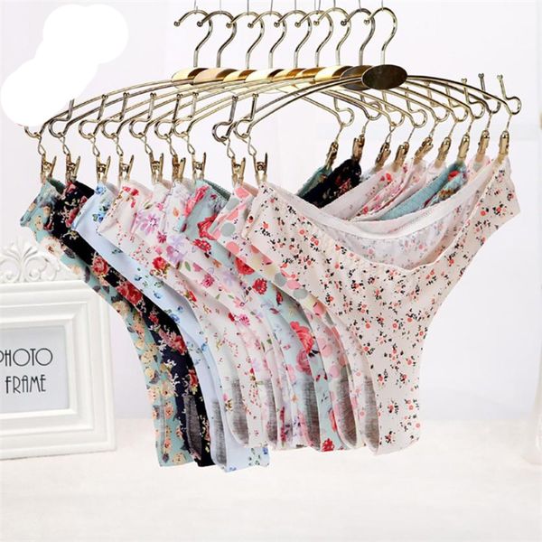 Sexy Women Invisible Underwear Floral Print Briefs G-Strings Ice Silk Seamless Crotch Thongs Knickers underwear
Sexy Women Invisible Underwear Floral Print Briefs G-Strings Ice Silk Seamless Crotch Thongs Knickers underwear