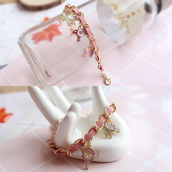 2018 japanese style sailor moon angel wing bracelets cute bowknot pink sakura flower charms bracelet, Golden;silver
2018 japanese style sailor moon angel wing bracelets cute bowknot pink sakura flower charms bracelet, Golden;silver