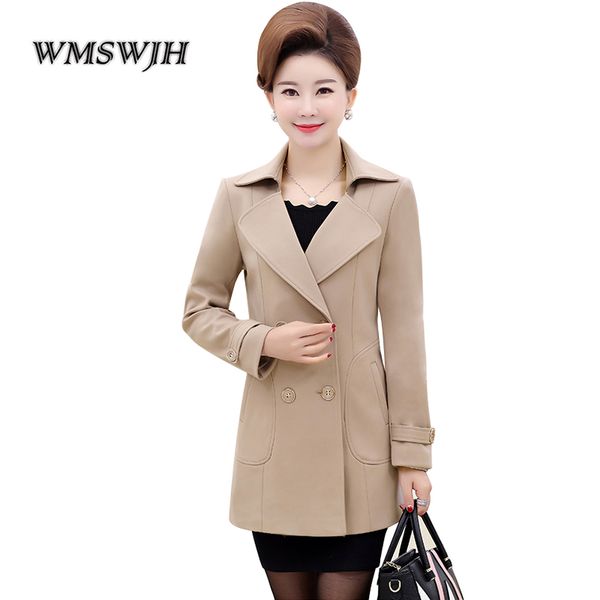 2018 spring new fashion middle aged women coat solid color large size casual thin trench coat double-breasted slim, Tan;black
2018 spring new fashion middle aged women coat solid color large size casual thin trench coat double-breasted slim, Tan;black