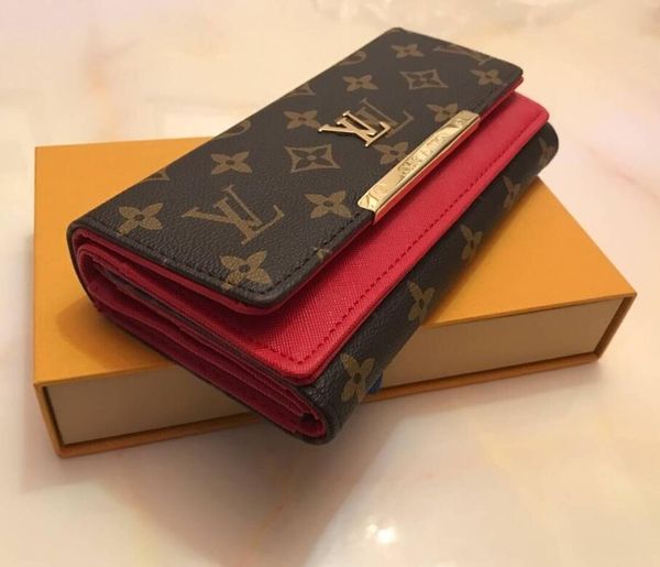 

2019 Free Shipping! Fashion designer clutch Genuine leather wallet with dust bag