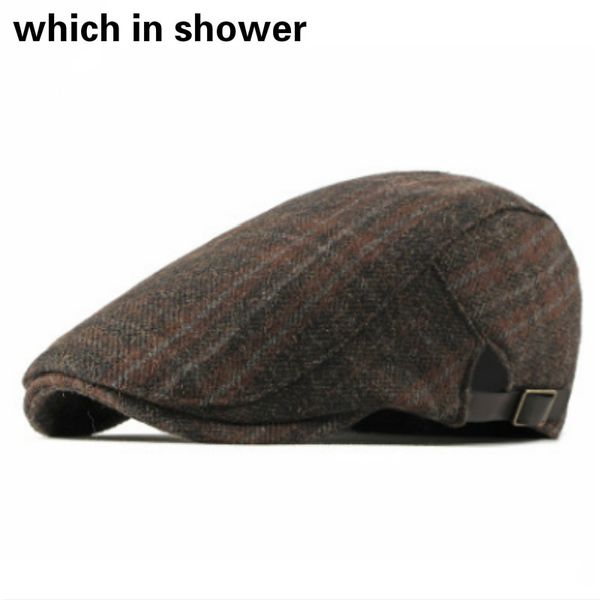 women plaid wool beret casual grid thick warm winter visor woolen men cabbie flat cap male british style vintage ivy hat bone, Blue;gray
women plaid wool beret casual grid thick warm winter visor woolen men cabbie flat cap male british style vintage ivy hat bone, Blue;gray