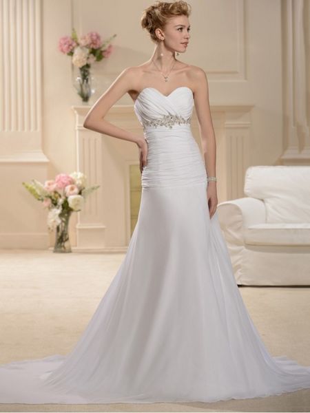 vestido de noiva sale waist appliques pleats mermaid wedding dress sweetheart chiffon lace up wedding gowns robe de mariage, White
vestido de noiva sale waist appliques pleats mermaid wedding dress sweetheart chiffon lace up wedding gowns robe de mariage, White