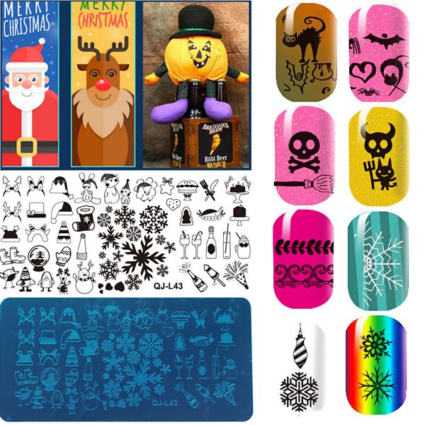 1pc rectangle nail art stamping plates christmas halloween design nail stamp stamper stencil diy polish mould manicure tools, White
1pc rectangle nail art stamping plates christmas halloween design nail stamp stamper stencil diy polish mould manicure tools, White