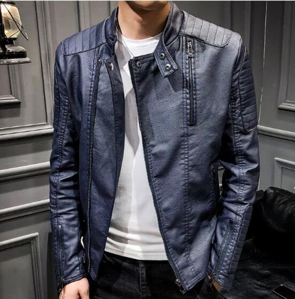 men's fall european american fashion korean version of the boutique turnover pure color fashion slim leisure leather coat /m-3xl, Black
men's fall european american fashion korean version of the boutique turnover pure color fashion slim leisure leather coat /m-3xl, Black