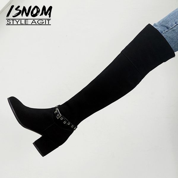 isnom thick high heels women boots pointed toe zip footwear cow suede warm female boot over the knee shoes woman 2018 new black
isnom thick high heels women boots pointed toe zip footwear cow suede warm female boot over the knee shoes woman 2018 new black