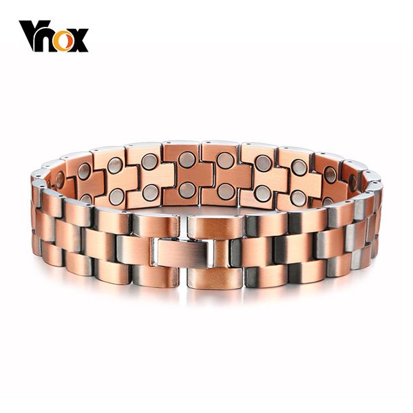 vnox 15mm chunky men magnetic bracelet healing therapy wide bangle copper health care male jewelry, Golden;silver
vnox 15mm chunky men magnetic bracelet healing therapy wide bangle copper health care male jewelry, Golden;silver
