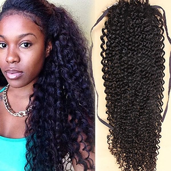african american ponytail brazilian kinky curly human hair ponytail extensions 160g full everday drawstring ponytail afro 4colors 10-22inch, Black 
african american ponytail brazilian kinky curly human hair ponytail extensions 160g full everday drawstring ponytail afro 4colors 10-22inch, Black