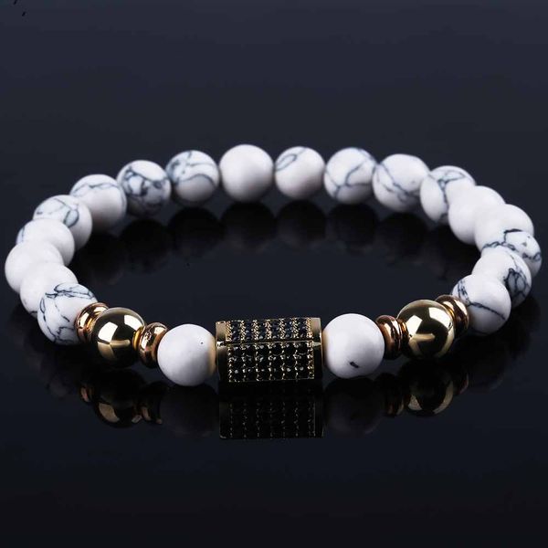 9mm matte glaze white howlite lucky gem stone mala beads strand bracelets meditation men women jewelry gold zircon, Black
9mm matte glaze white howlite lucky gem stone mala beads strand bracelets meditation men women jewelry gold zircon, Black