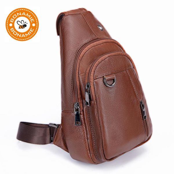 bonamie new brown men genuine leather cowhide vintage sling chest back day pack travel fashion crossbody messenger shoulder bag
bonamie new brown men genuine leather cowhide vintage sling chest back day pack travel fashion crossbody messenger shoulder bag