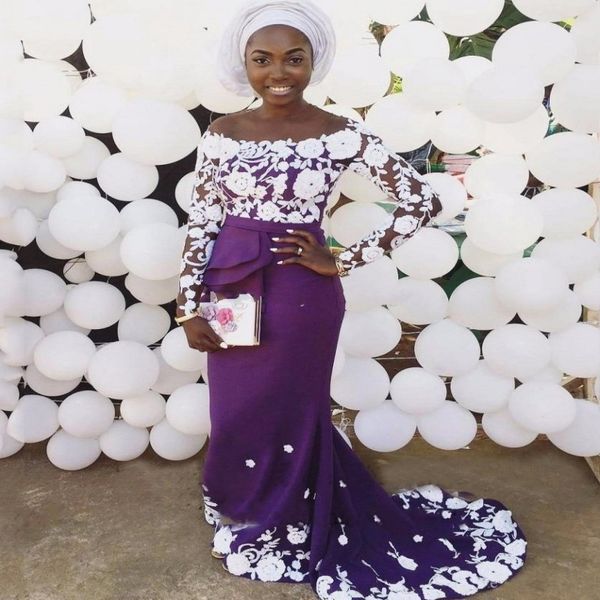 aso ebi long sleeves evening dress scoop purple satin white lace mermaid prom dresses long zipper back african formal dresses evening wear, Black;red
aso ebi long sleeves evening dress scoop purple satin white lace mermaid prom dresses long zipper back african formal dresses evening wear, Black;red