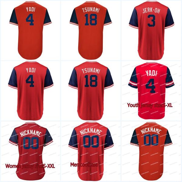 2018 Players Weekend Jersey 4 Molina "Yadi" 18 Martinez "Tsunami" 3 Gyorko "Jerk-Oh" 27 Cecil "Squints" 25 FOWLER "DEX" Jerseys
2018 Players Weekend Jersey 4 Molina "Yadi" 18 Martinez "Tsunami" 3 Gyorko "Jerk-Oh" 27 Cecil "Squints" 25 FOWLER "DEX" Jerseys