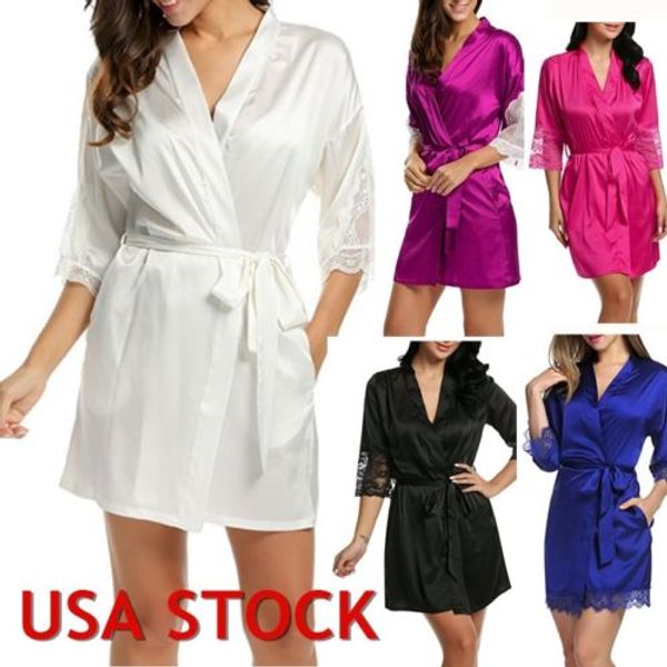 women's oblique v-neck bathrobes short kimono robe sleepwear silky lace lingerie, Black;red
women's oblique v-neck bathrobes short kimono robe sleepwear silky lace lingerie, Black;red