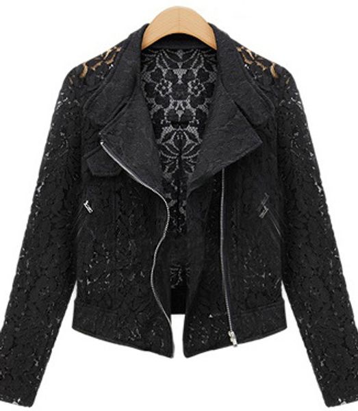 Women Lace Biker Jacket Microfiber Autumn New High Quality Full Lace Outerwear Female Leisure Casual Short Jacket Metal Outerwear Jacket
Women Lace Biker Jacket Microfiber Autumn New High Quality Full Lace Outerwear Female Leisure Casual Short Jacket Metal Outerwear Jacket