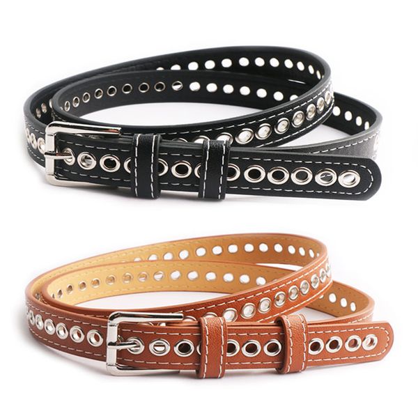 women belt solid color pu leather waist strap silver pin buckle belts woman fashion thin hollow waistband jeans students girl, Black;brown
women belt solid color pu leather waist strap silver pin buckle belts woman fashion thin hollow waistband jeans students girl, Black;brown
